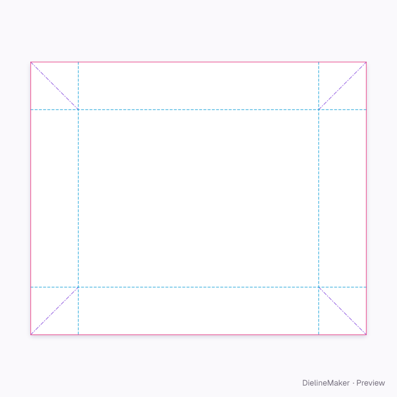 FEFCO 0449.1 · Inside-web glued tray flat dieline