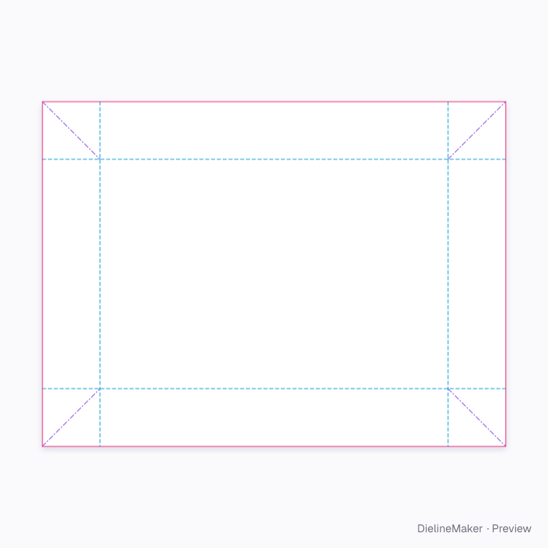 Chocolate tray 150×100×25 flat dieline