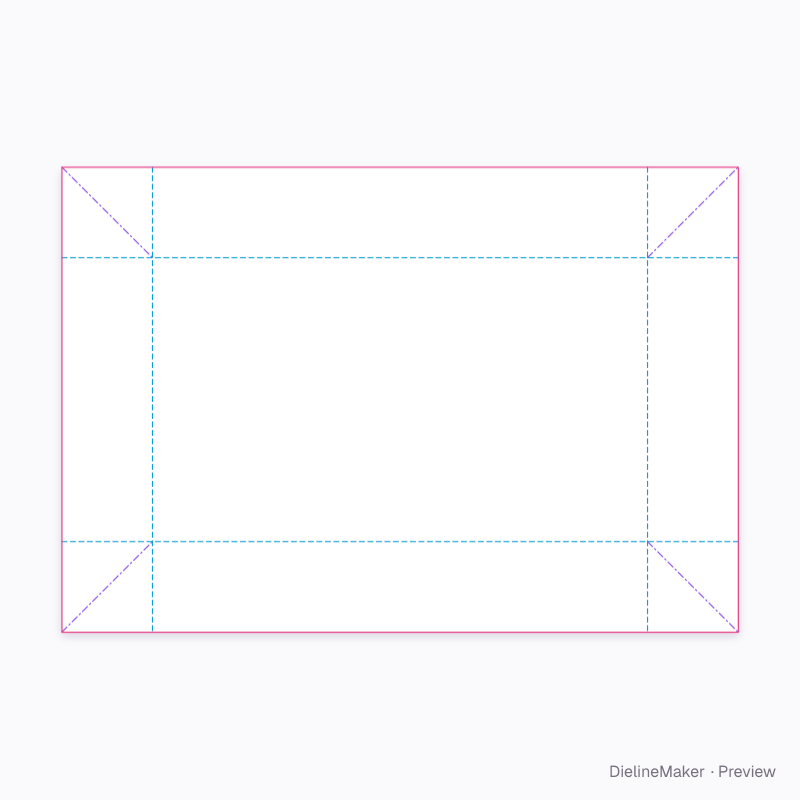 Sushi tray 190×110×35 flat dieline