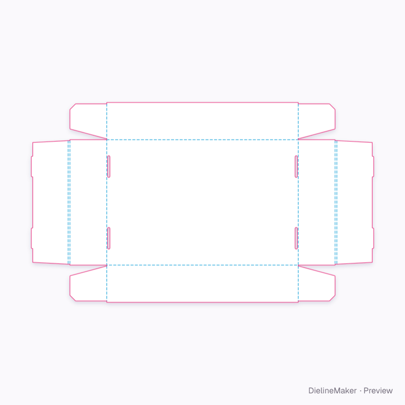 Art supply tray — Self-locking tray flat dieline