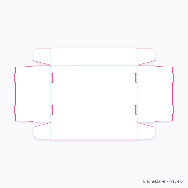Wrapped biscuit tray — Self-locking tray flat dieline