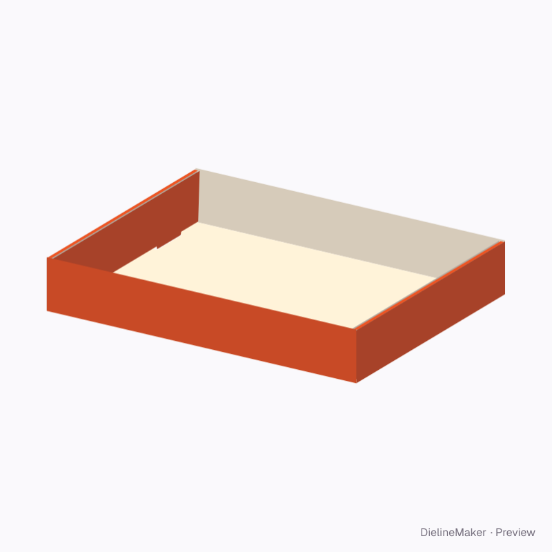 Scarf presentation tray — Self-locking tray