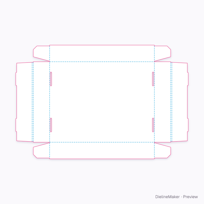 Scarf presentation tray — Self-locking tray flat dieline