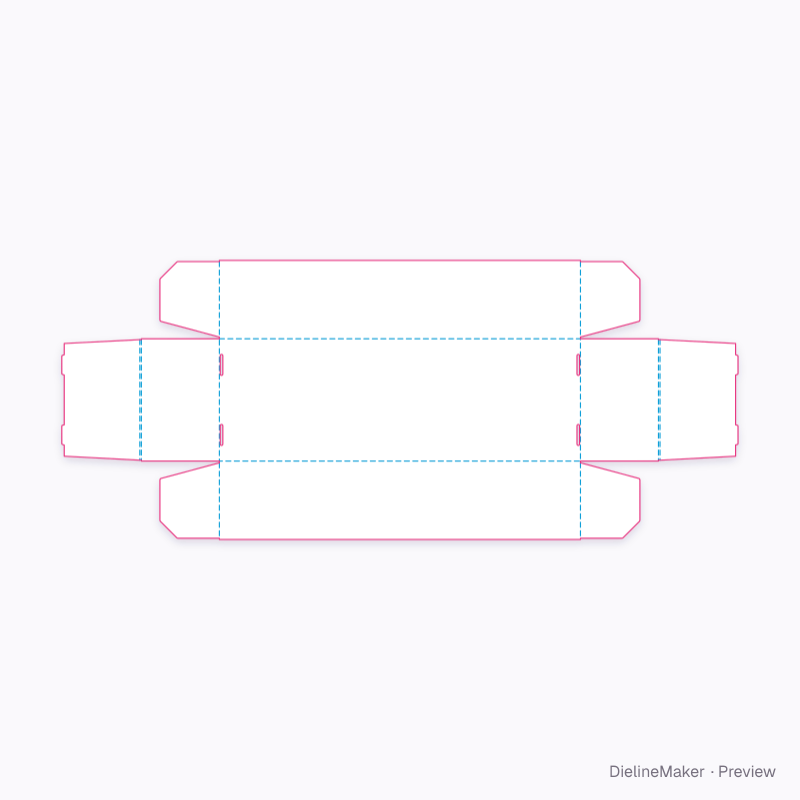 3-can tray 206×70×45 flat dieline