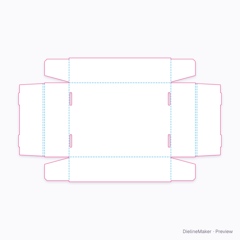 Produce tray 400×300×100 flat dieline