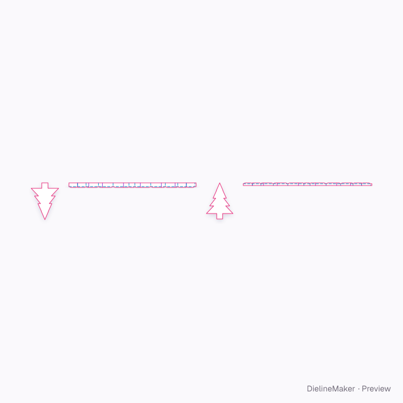 Four-tier tree chocolate box flat dieline