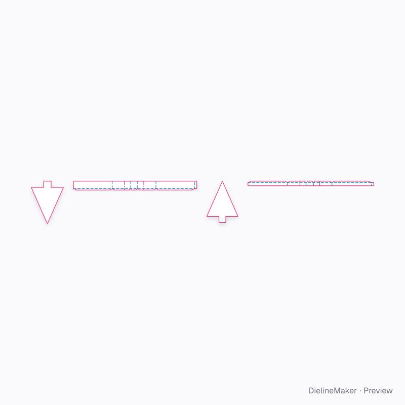 Simple tree gift box flat dieline