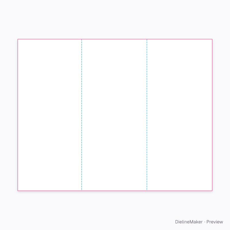 Letter tri-fold brochure flat dieline