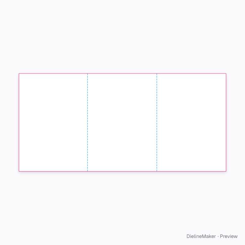 A4 tri-fold leaflet flat dieline