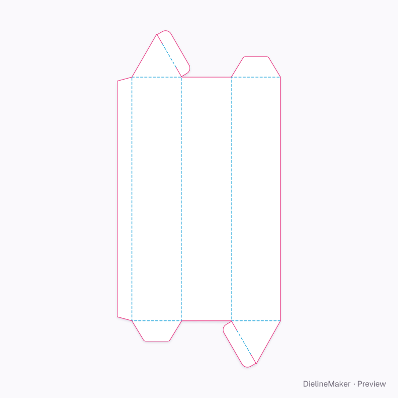 Chocolate bar prism flat dieline