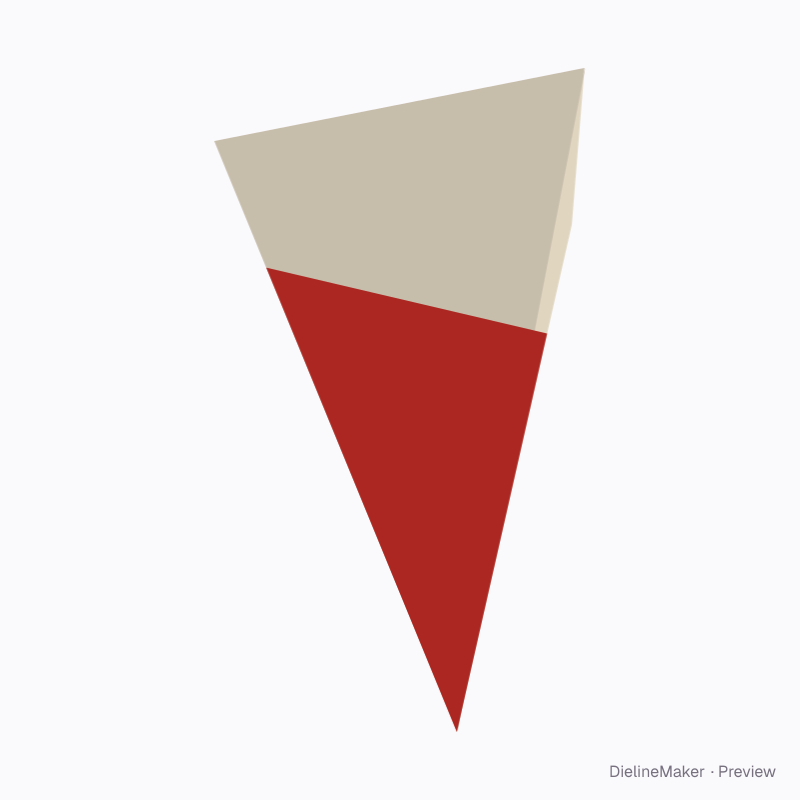 Large triangular fries cone