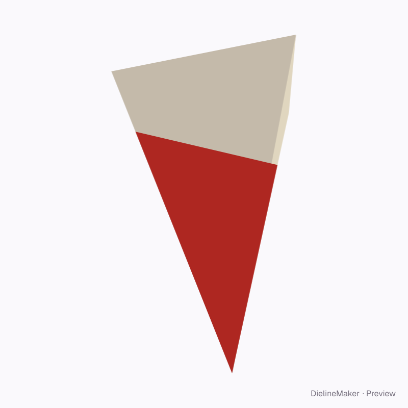 Triangular fries cone
