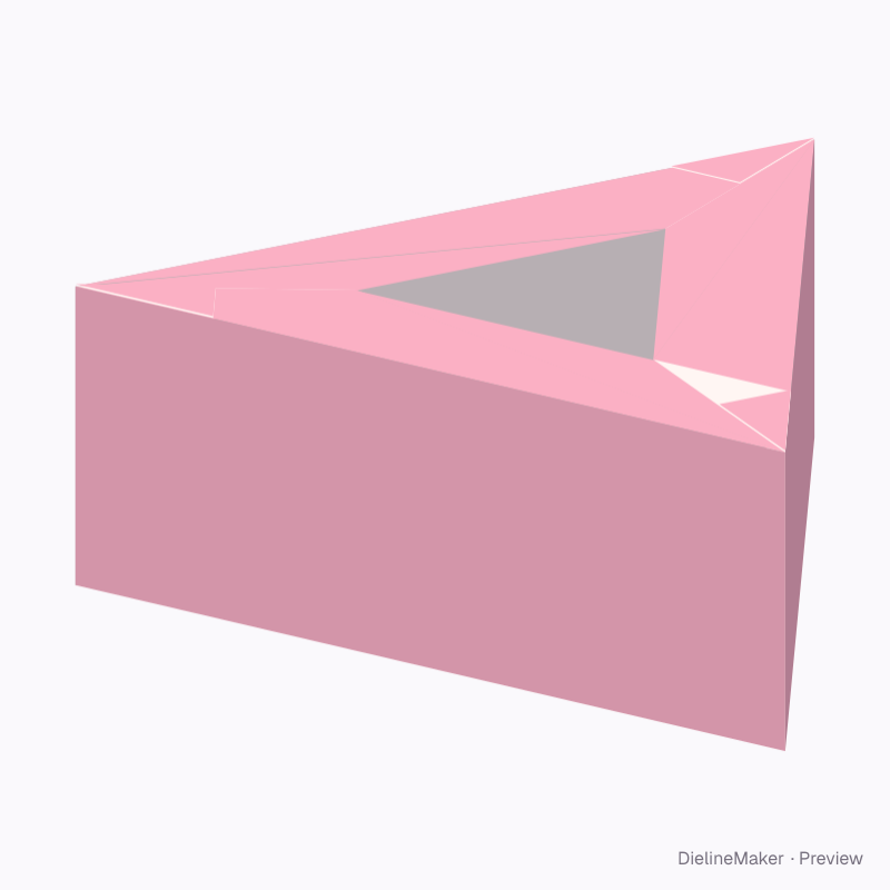 Triangular twist with centre opening