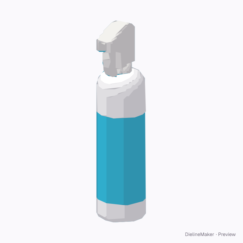 Slim cleaning spray bottle