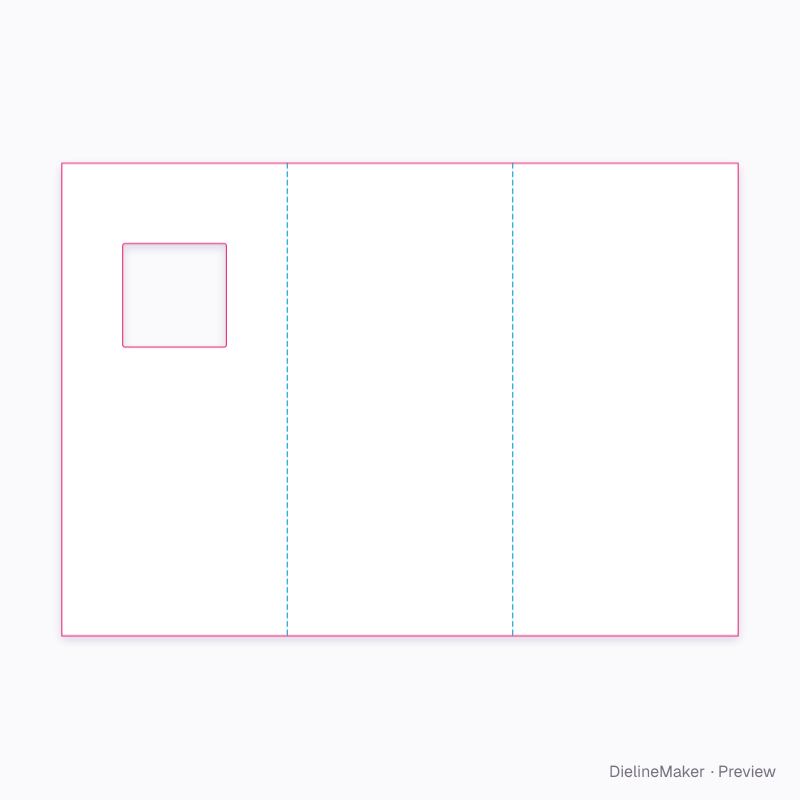 Triple-wall folder flat dieline