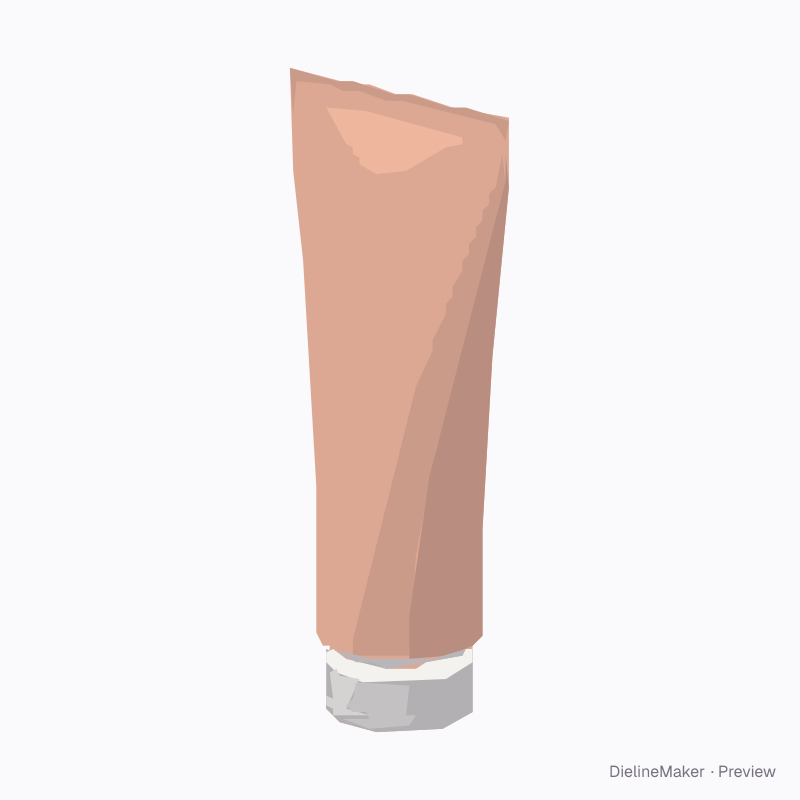 Large cosmetic squeeze tube