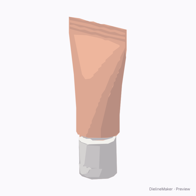 Sample cream squeeze tube