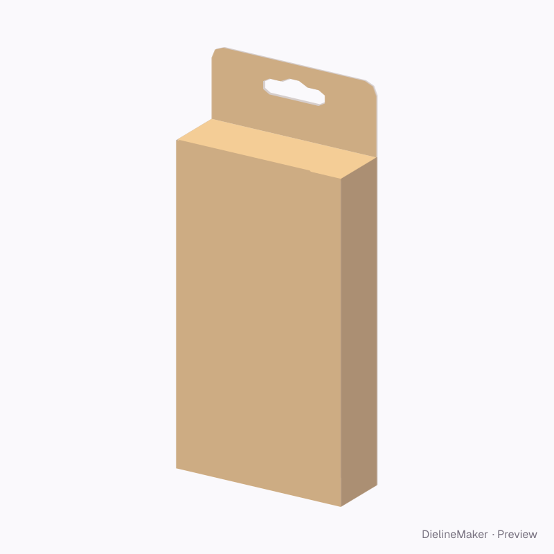 Power bank hanging carton — Tuck top hanger