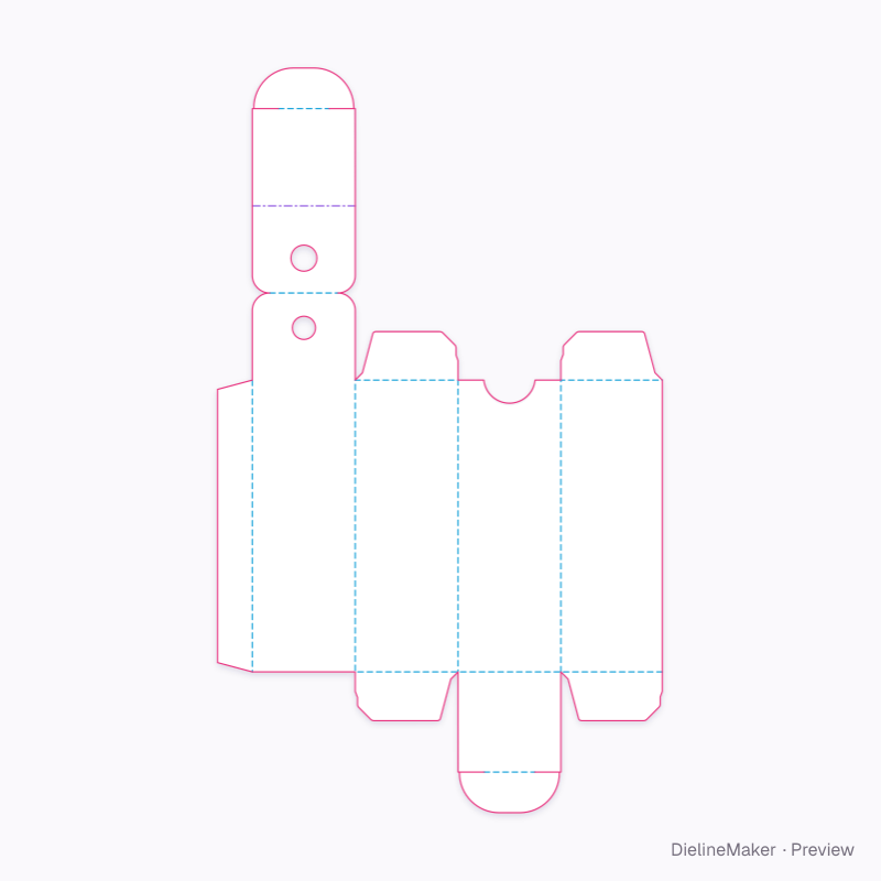 Flat dieline preview
