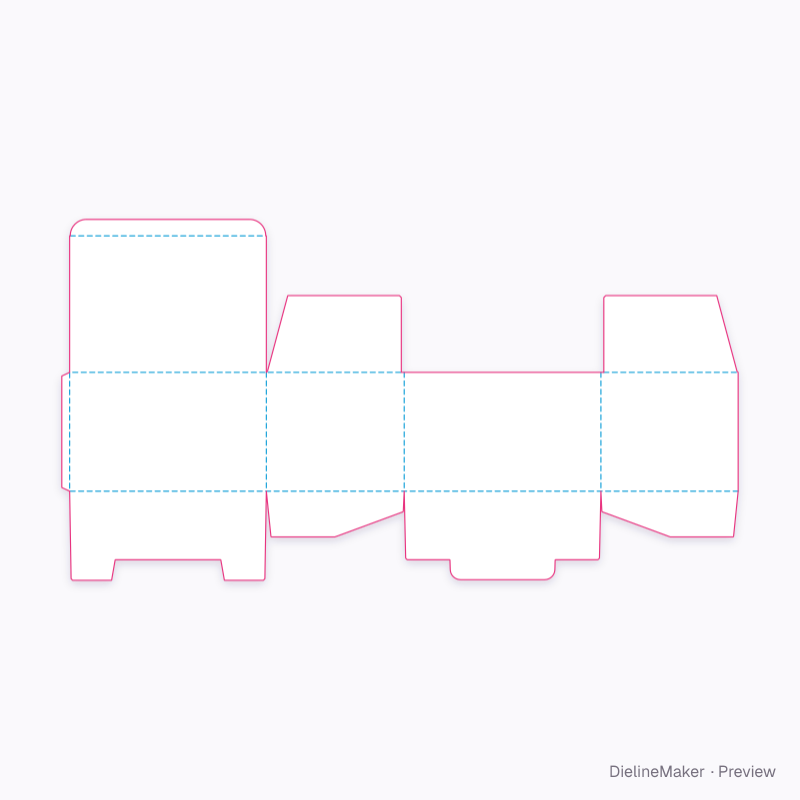 Bulk refill shipping carton — Tuck-top lock-bottom box flat dieline