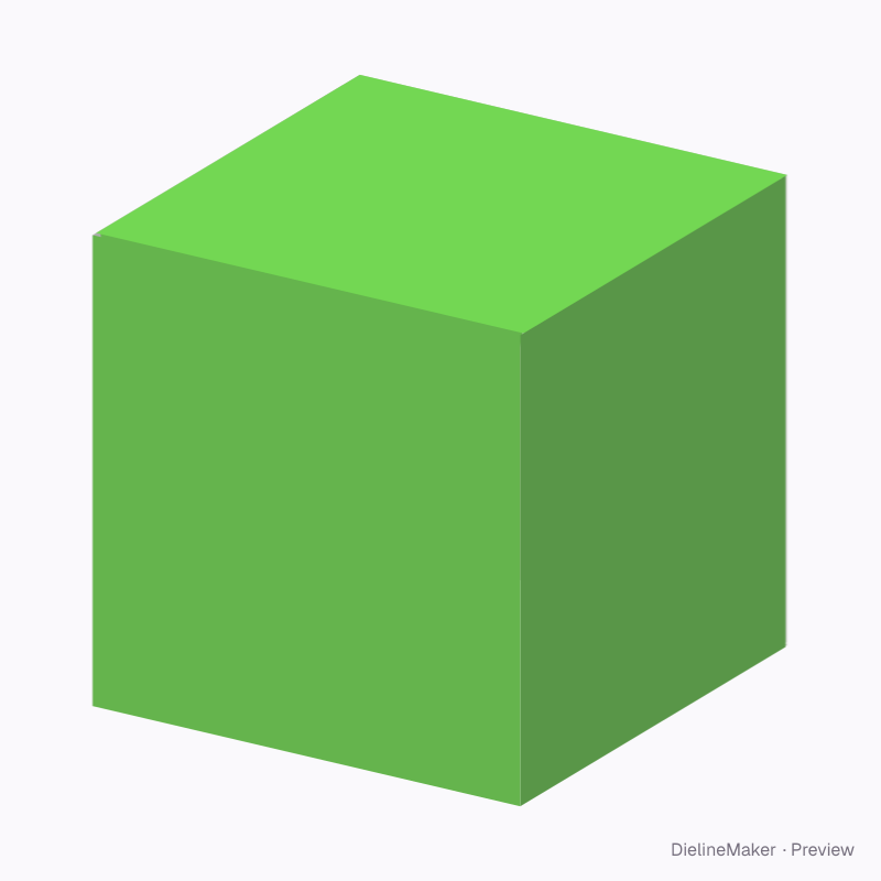 250 mm cube parcel carton — Tuck-top lock-bottom box
