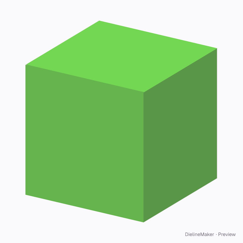 350 mm cube parcel carton — Tuck-top lock-bottom box