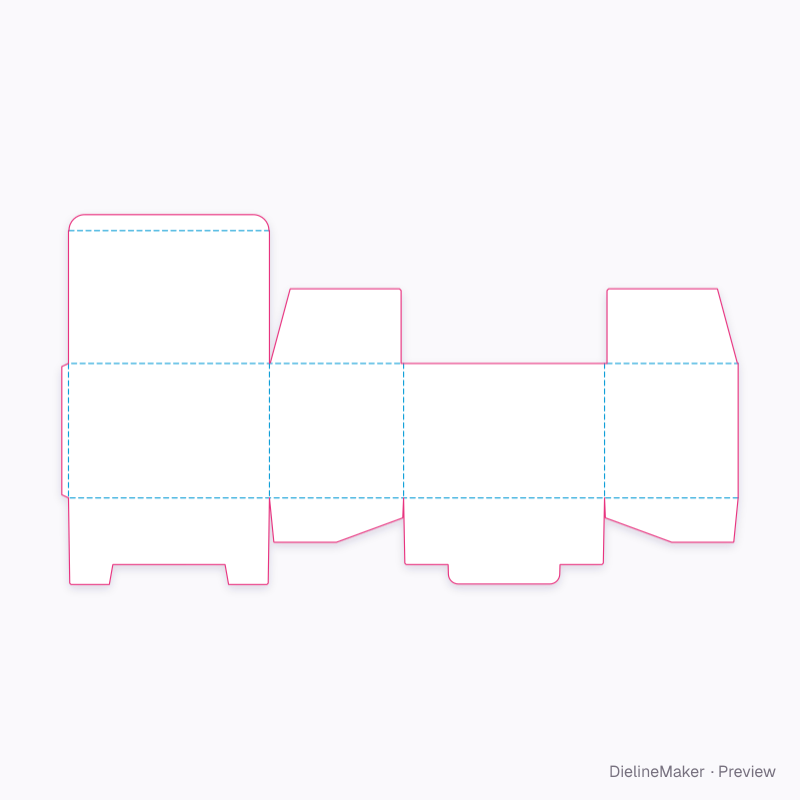 Modular 600 × 400 shipping carton — Tuck-top lock-bottom box flat dieline