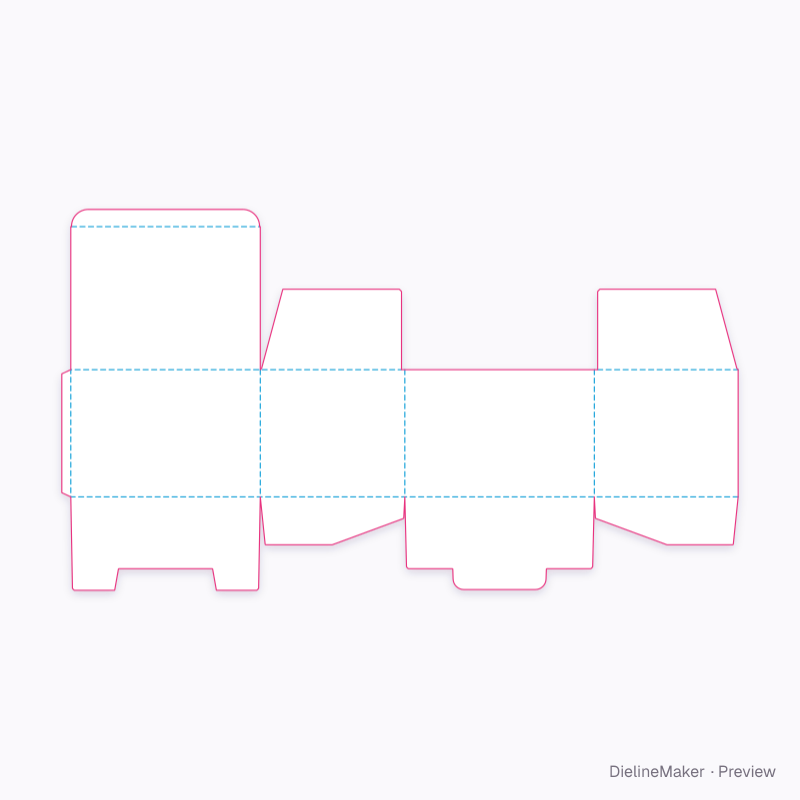 Archive storage carton — Tuck-top lock-bottom box flat dieline