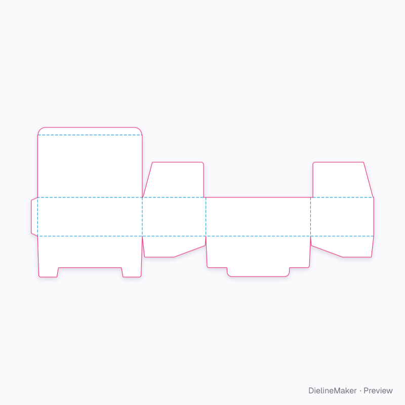 Shoe box 330×200×120 flat dieline