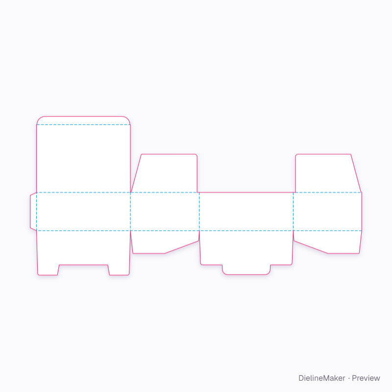 Subscription box 300×220×120 flat dieline