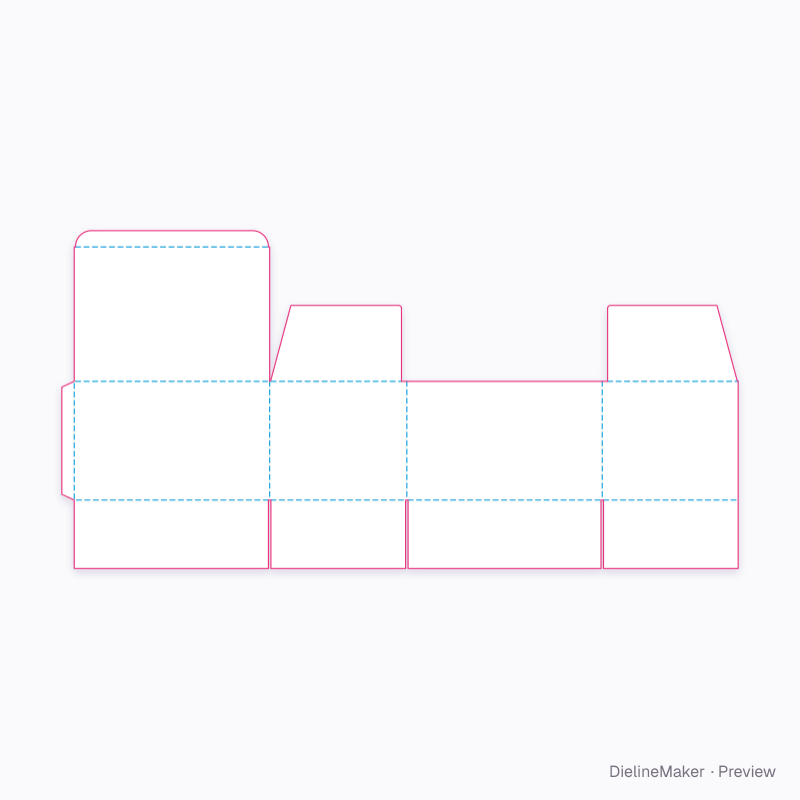 Bulk refill shipping carton — Tuck-top slotted box flat dieline