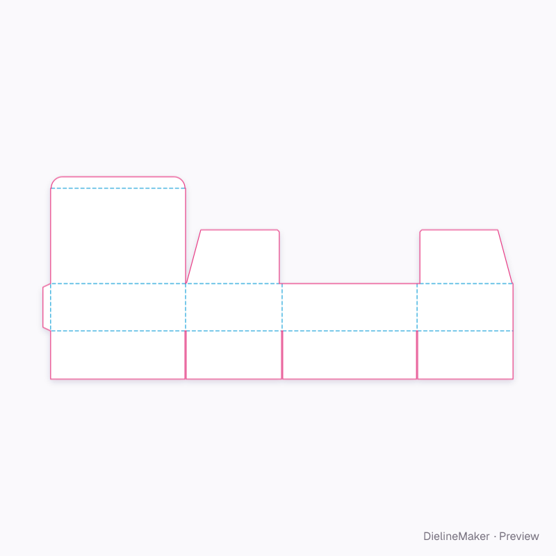 Electronics carton 350×250×120 flat dieline