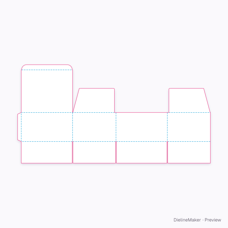 Printer carton 450×380×250 flat dieline