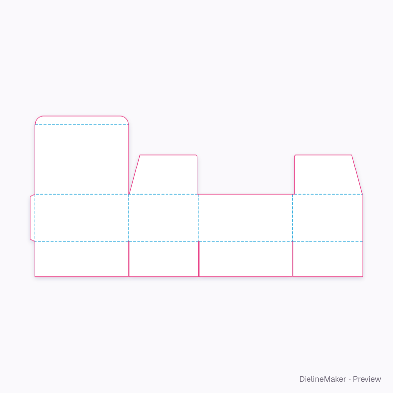 Toy storage carton 400×300×200 flat dieline