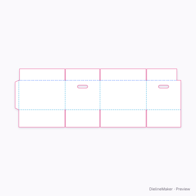 Stock bin 400×300×250 flat dieline