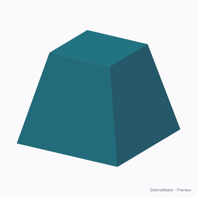 Square frustum carton