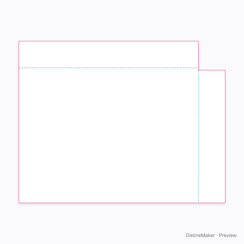 L-side cover pad flat dieline