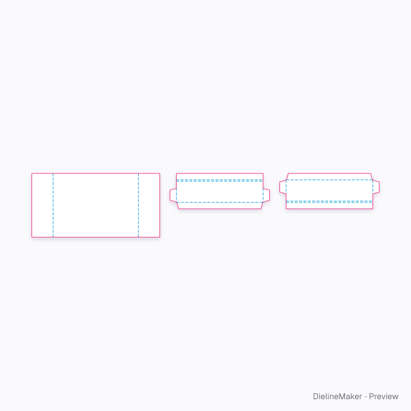 Two-piece shipping tray 400×300×100 flat dieline