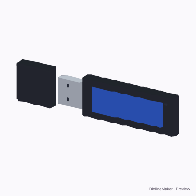 Slim flash drive · 58 × 18 mm