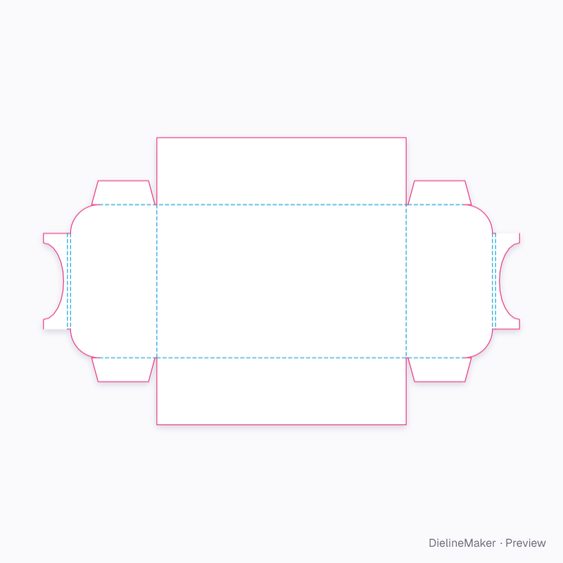 Tray with shaped end retention returns flat dieline