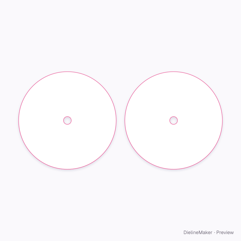 7 inch single flat dieline