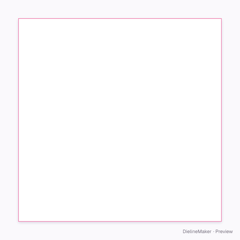 Square annual calendar flat dieline