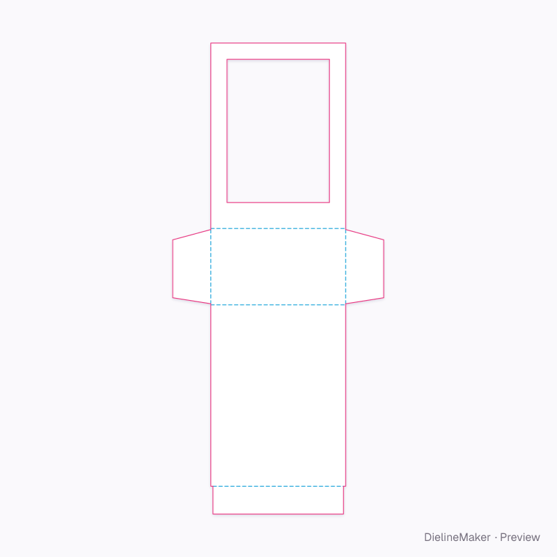 Folded photo frame stand flat dieline