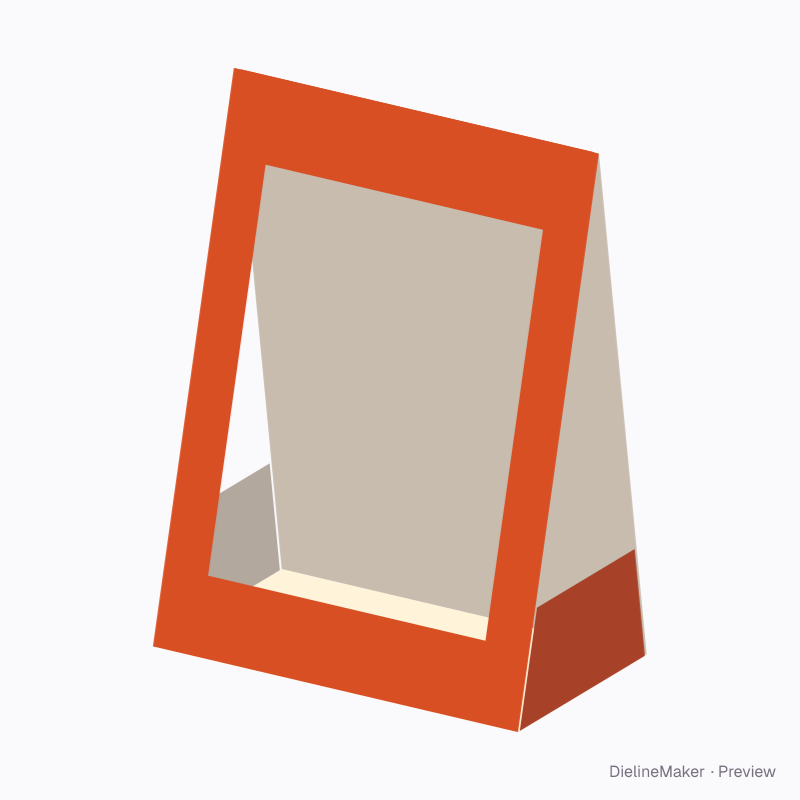 Folded window display frame
