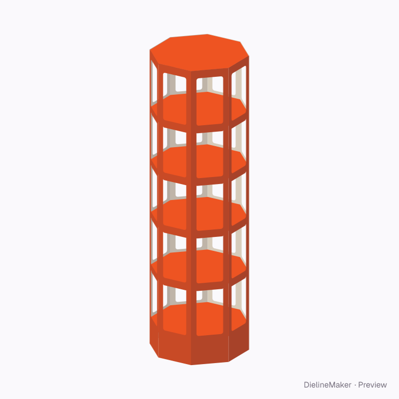 Octagonal window tower