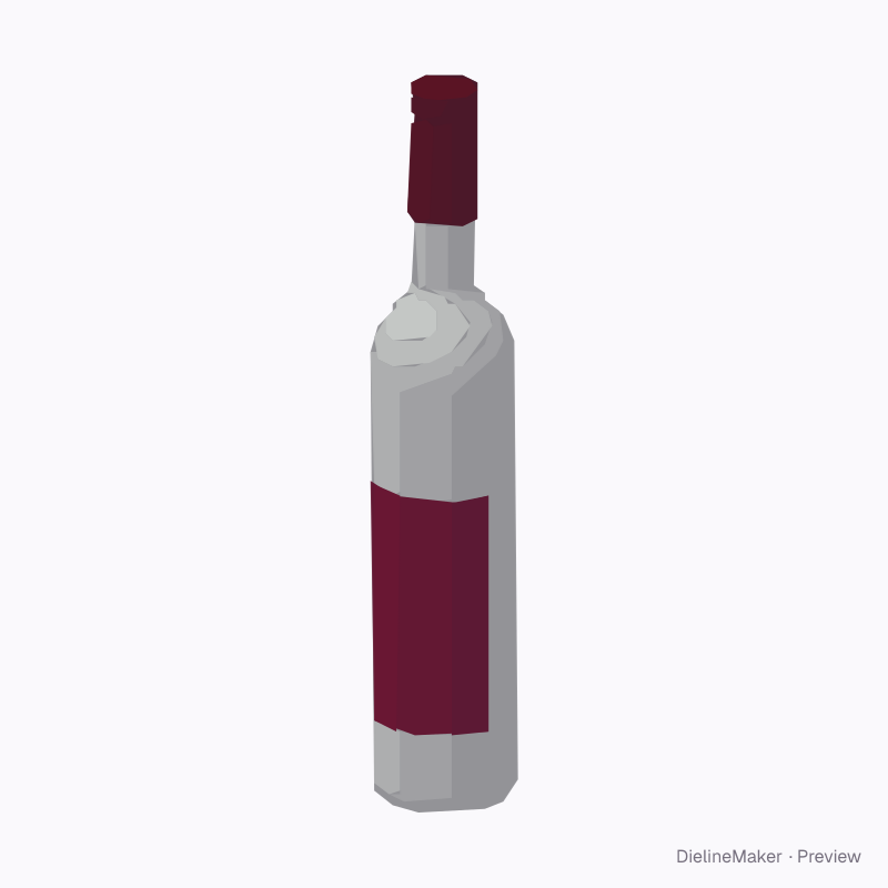 Slim dessert-wine bottle