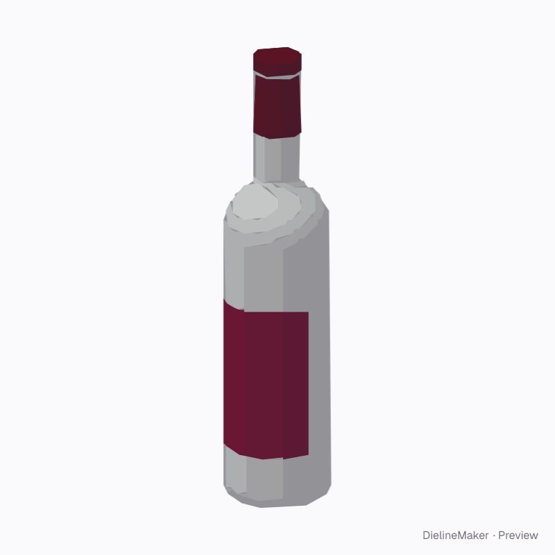 Tall wine bottle