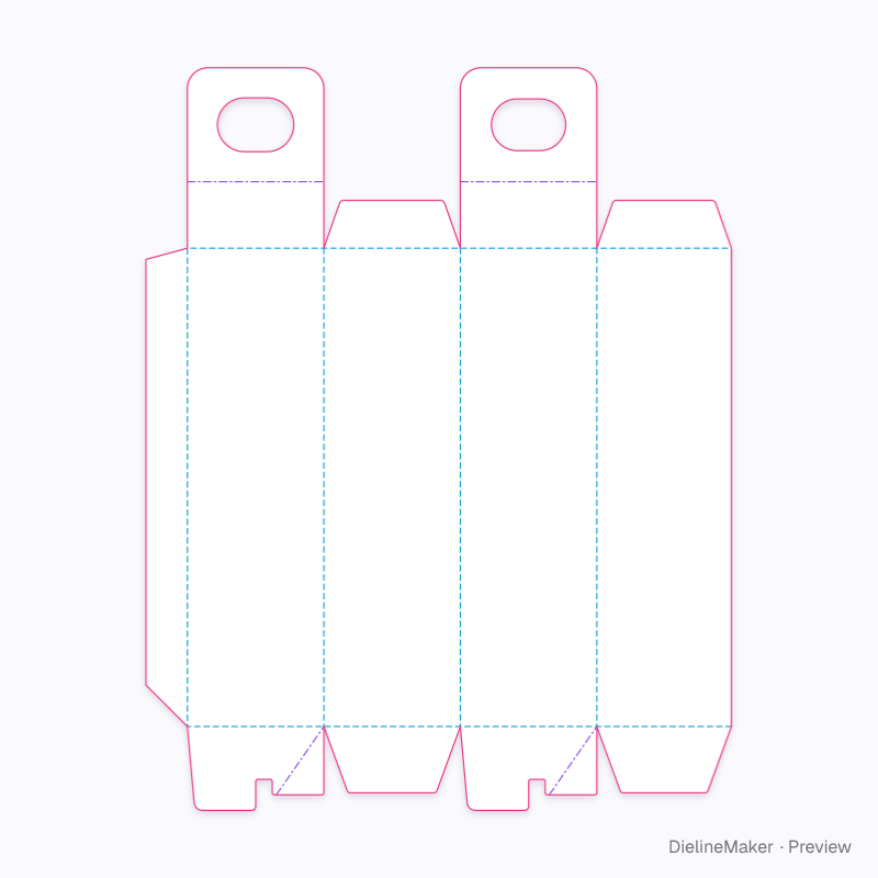Sauce bottle carrier — Wine carrier flat dieline
