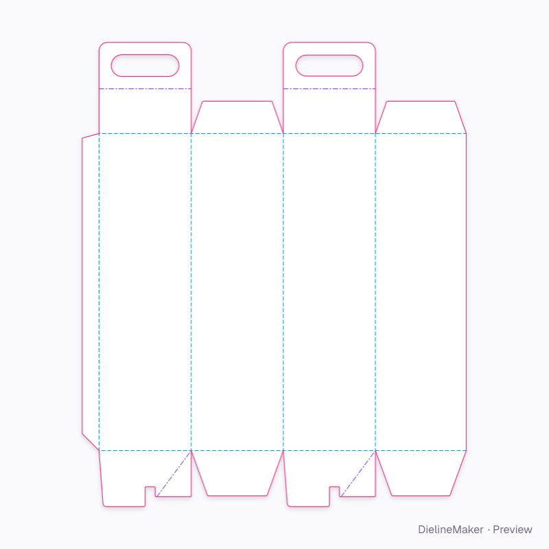 Magnum carrier, 1.5 L flat dieline