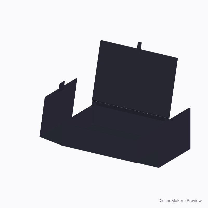 Black winged presentation box